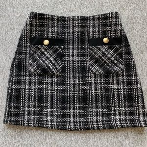 Forever 21 Skirt Size S Black Plaid